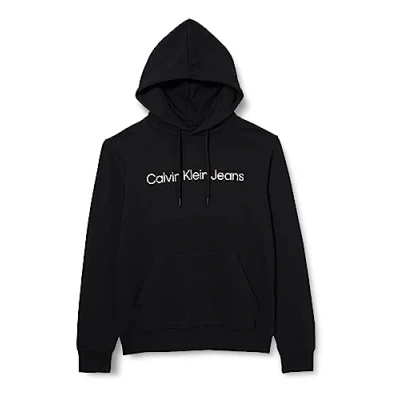Image of Calvin Klein Jeans Men&#039;s Core Institutional Logo Hoodie J30j322551 Hoodies, Ck Black, XS
