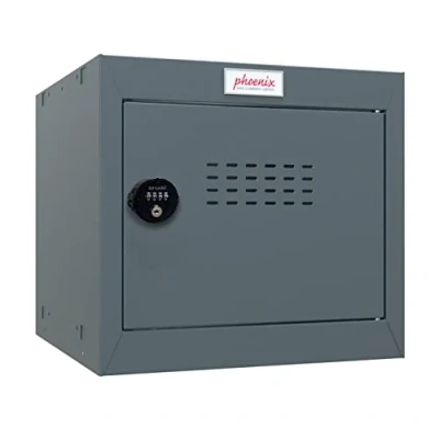 Image of Phoenix Safe Company CL Series Cube Lockers Anthracite Grey Size 1 Locker With Combination Lock 365 x 400 400mm CL0344AAC