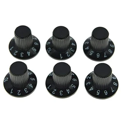 Image of KAISH 6x Guitar AMP Amplifier Skirted Knobs Black w/Black Top for FD Style