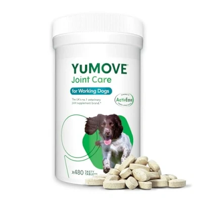 Image of YuMOVE Working Dog Joint Supplement for Dogs, with Glucosamine, Chondroitin, Green Lipped Mussel All Ages and Breeds 480 Tablets