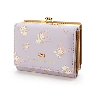 Image of 通用 Kawaii Anime Girl&#039;s PU Leather Short Wallet Women&#039;s Cartoon Purse Coin ID Credit Card Bag Clutch Buckle Case ( Purple )