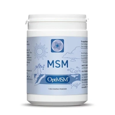 Image of Kala Health OptiMSM® Multi stage distillation (Methylsulfonylmethane) MSM Powder Coarse Flakes (Crystals) 1000g, pure Natural Sulphur for Joints, Skin, Hair &amp; Nails Laboratory tested NO ADDITIVES 100% Vegan USA made 1 Ingredient