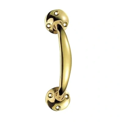 Image of TERF Heavy Duty Vintage Style Victorian Bow Pull Door Handle Brass 175mm (7 inch) including Fixing Screw for Kitchen Cupboard Cabinet Drawer Pack of 1, Polished