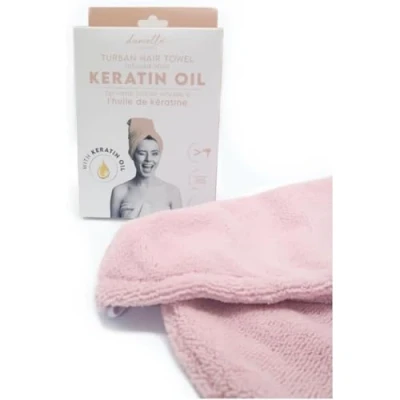 Image of Upper Canada Hair Turban Drying Microfibre Towel Danielle Creations (Pink, Single)