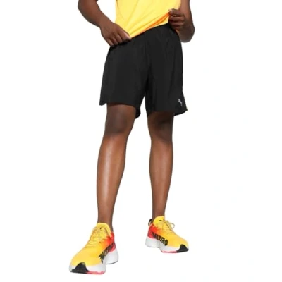 Image of Puma RUN Favorite Velocity Sports shorts, Men&#039;s, Size: Medium, Black/sunset glow