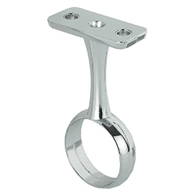 Image of Wardrobe Rail Centre Supports Brackets 25mm Chrome Plated x10