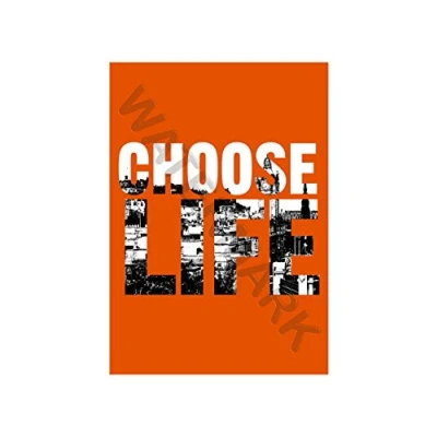 Image of Wee Blue Coo Quote Choose Life Scotland Trainspotting Edinburgh 12x16 Wall Art Print