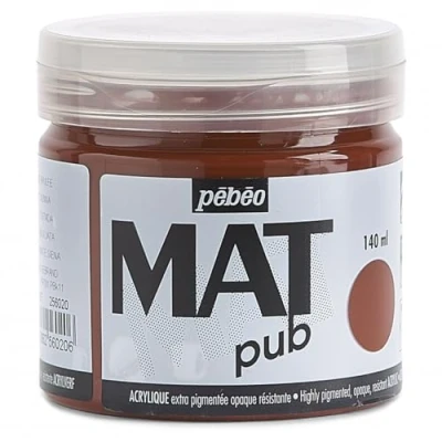 Image of PEBEO Mat Pub, Burnt Sienna, 140ml