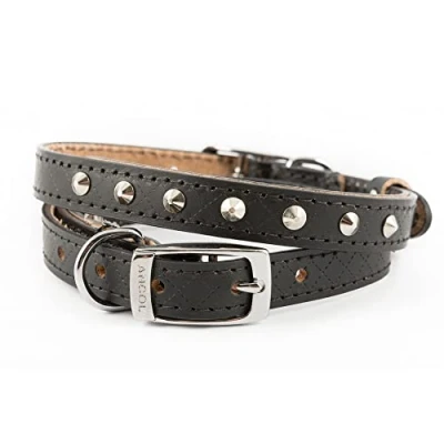 Image of Ancol Diamond Stud Collar Black 26 36cm S