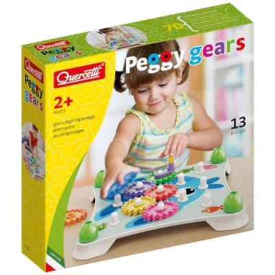 Image of Quercetti 0315 Tiere Peggy Gears Early Childhood Game, Multicoloured, Large