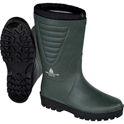 Image of Delta Plus Frost OB SRA Working Wellington Boots Slip Resistant Color: Green Black Size: 9