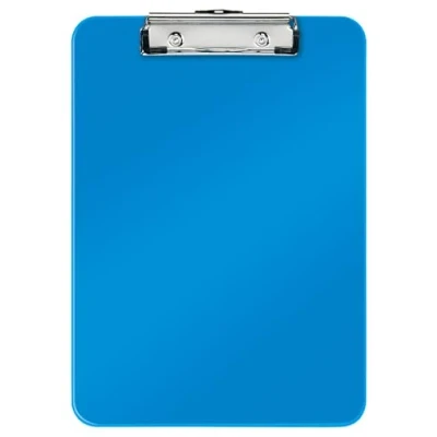Image of Leitz 39710036 A4 Clipboard, Rigid Plastic, WOW Range, Metallic Blue