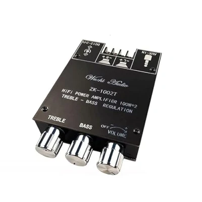 Image of HOOCI Bluetooth 5.0 100W+100W Tone TPA3116D2 Class D HiFi Stereo Audio Digital Power Amplifier Board Home Theater Equalizer Amp (Color : ZK 502MT)