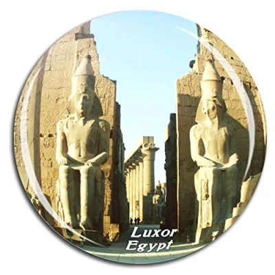 Image of Weekino Luxor Temple Egypt Fridge Magnet 3D Crystal Glass Tourist City Travel Souvenir Collection Gift Strong Refrigerator Sticker