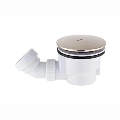 Image of ENKI, W80, Shower Waste Fast Flow, Tray Waste, 90mm, Easy Clean, Brushed Nickel, 1 Year Guarantee