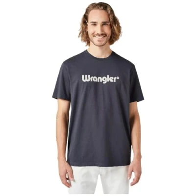 Image of Wrangler Men&#039;s Logo tee T Shirt, Black, XXXX Large