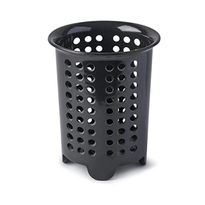 Image of Zeal G231T Melamine Cutlery Drainer/Utensil Pot Dark Grey, 14 x 17 cm