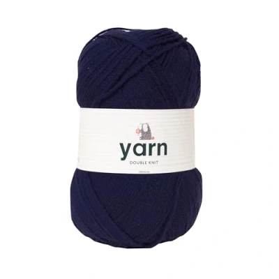 Image of Korbond DK Navy Yarn 100g Acrylic Lightweight, Hypoallergenic &amp; Durable (290m Total)