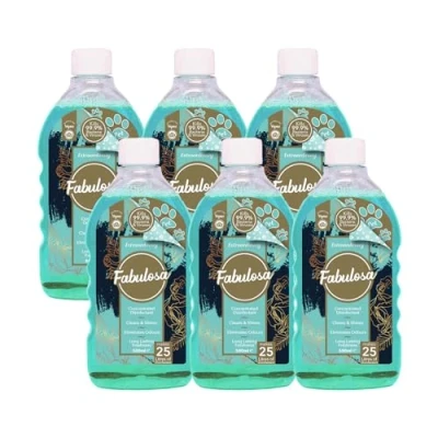 Image of Fabulosa Multi Purpose, Surface Pet Concentrated Antibacterial Disinfectant, All Purpose Disinfectant and Deodoriser, Odour Remover, 500ml, 6 Pack, Extraordinary