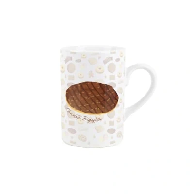 Image of Purely Home Chocolate Digestive Ceramic Mug Novelty British Biscuits/Cookie Print Tea Coffee Gift/Present