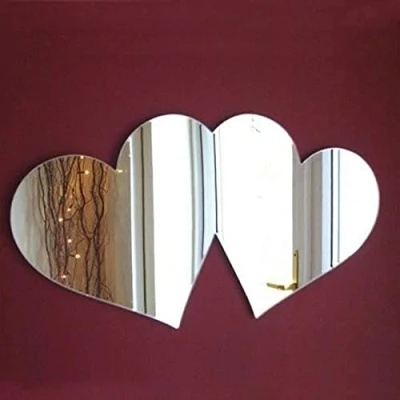 Image of Super Cool Creations Double Love Heart Mirror 35cm x 18cm