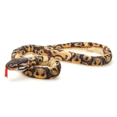 Image of Zappi Co 100% Recycled Plush Burmese Python Snake Toy (100cm Length) Stuffed Soft Cuddly Eco Friendly Brown for New Born Child