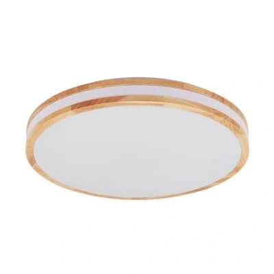 Image of Ceiling Light &#039;Emiva&#039; dimmable (Modern) in Brown Made of Wood for e.g. Living Room &amp; Dining (1 Source,) from Lindby lamp, lamp