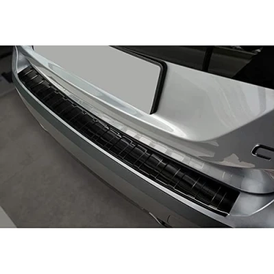 Image of Avisa Black Stainless Steel Rear bumper protector compatible with Citroën C4/e C4 III 2020 &#039;Ribs&#039;