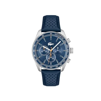 Image of Lacoste Chronograph Quartz Watch for Men Boston Collection with Leather Strap 2011344