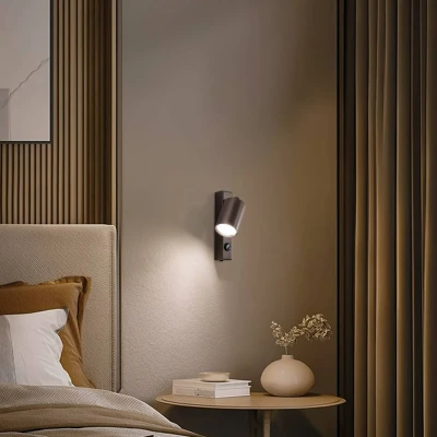 Image of TK Lighting Wall spotlight Top, adjustable, switch, brown, 1 bulb