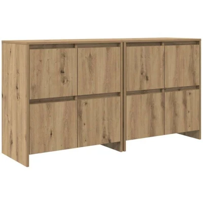 Image of Sideboard 2 pcs Artisan oak 70 x 41 75 cm Engineered wood Vidaxl
