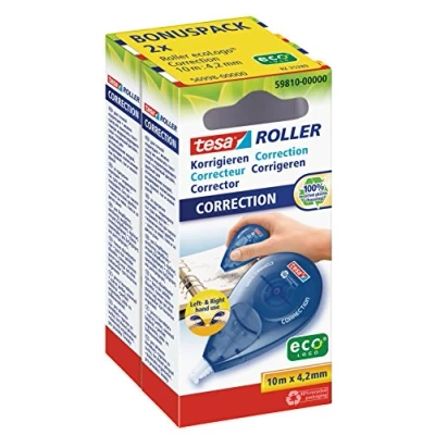 Image of tesa ecoLogo 56998 00000 00 2 x Correction Rollers / 10 m 42 mm