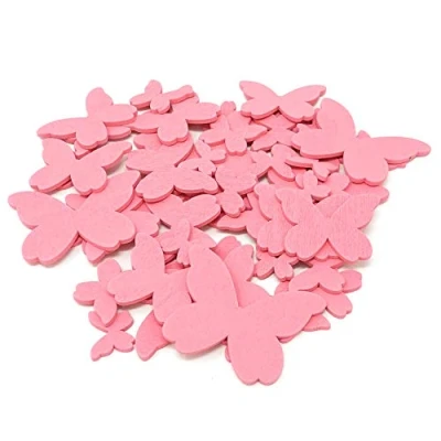 Image of Special Touches Pink 50 Mix Size Wooden Butterflies Craft Cardmaking Embellishments