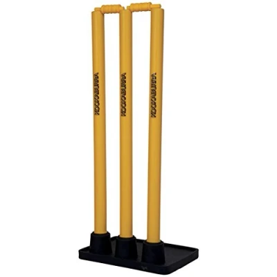 Image of KOOKABURRA Cricket Sports Accessory Rubber Base Plastic Return Stumps Wicket 28&quot;