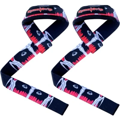 Image of Anime Lifting Straps Padded Wrist for Weightlifting, Bodybuilding, Gym Workouts, Powerlifting, Deadlifts &amp; Fitness (Soft Cotton 23.5 inch, 1 Pair) (Titans)