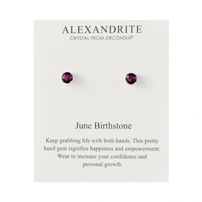 Image of Philip Jones June (Alexandrite) Birthstone Earrings Created with Zircondia® Crystals