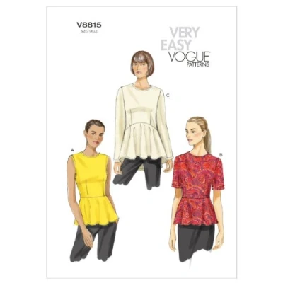 Image of Vogue Patterns V8815 Size F5 16 18 20 22 24 Misses&#039; Top