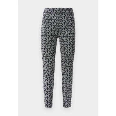 Image of Michael Kors DOT LOGO Print Leggings Trousers, Women&#039;s, Size: Medium, Black/white