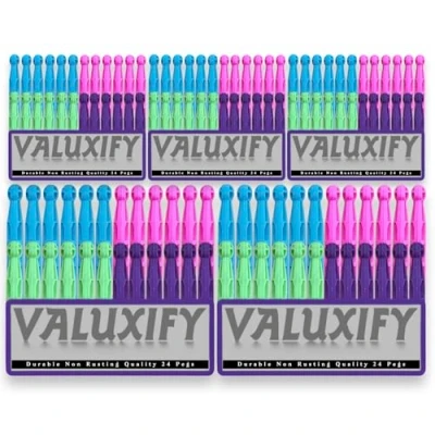 Image of 120x Plastic Dolly Pegs for Washing Line Heavy Duty Clothes Strong