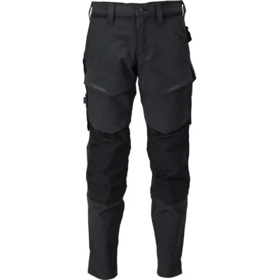 Image of Mascot Customized Trousers with Kneepad Pockets, Black, L32W34.5