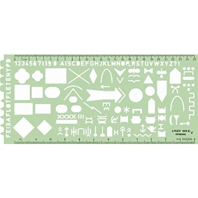 Image of Linex NATO 1374S Troop Stencil Characters According to APP 6A 275 x 125 mm Green