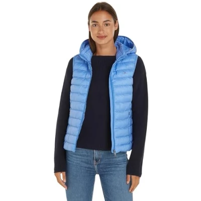 Image of Tommy Hilfiger Women Vest Padded Global Stripe, Blue (Blue Spell), S