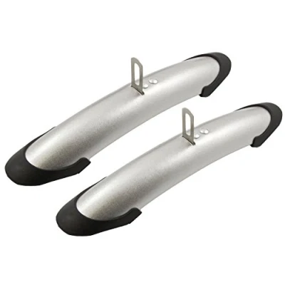 Image of PAIR SILVER SHORTIE MUDGUARDS IDEAL FOR 60&#039;s,70&#039;s 80&#039;s RETRO RACING BIKE HARD TO FIND