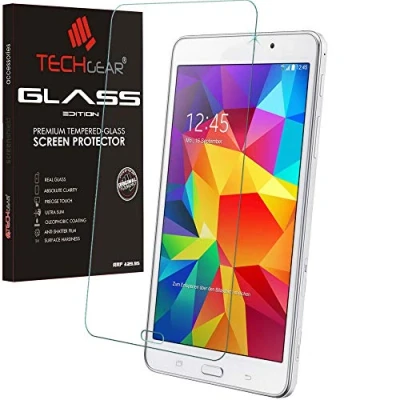 Image of TECHGEAR Screen Protector for Galaxy Tab 4 7.0 Inch Glass Edition Genuine Tempered Guard Cover Compatible with Samsung (Model: SM T230)