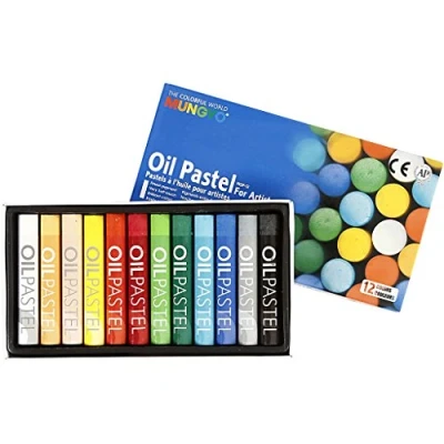 Image of Oil Pastel, thickness 11 mm, L: 7 cm, asstd colours, 12asstd