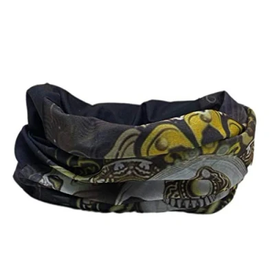 Image of Unisex Seamless Headwear Bandana Scarf Elastic Tube Headband Balaclava Snood Face Covering Mask (Skull Print)