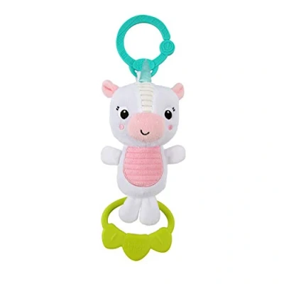 Image of Bright Starts Unicorn Take &#039;n Shake Along Plush Stroller or Carrier Toy, Ages 0 Month+