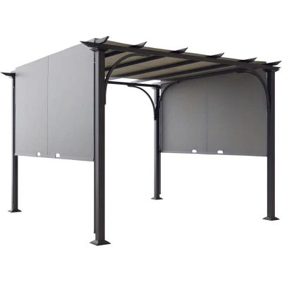 Image of Outsunny 3 X (M) Garden Pergola Outdoor Retractable Gazebo FCM Canopy