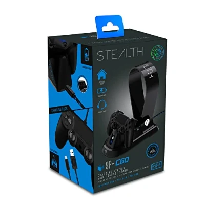 Image of STEALTH SP C60 Charging Station and Headset Stand Compatible with PS4 Controllers