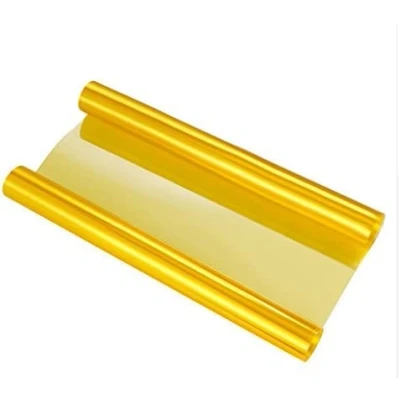 Image of MSA 100cm x 30cm GOLD Car Headlights, Tail Lights, Fog Lights Tint Vinyl Film, Self Adhesive Waterproof Yellow